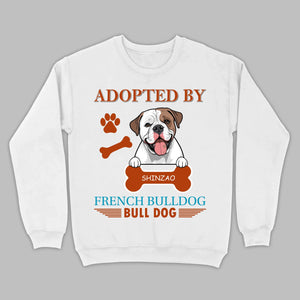 Custom American Bulldog Hoodie - Adopted By Bull Dog Personalized Gift T-Shirts - 89Prints