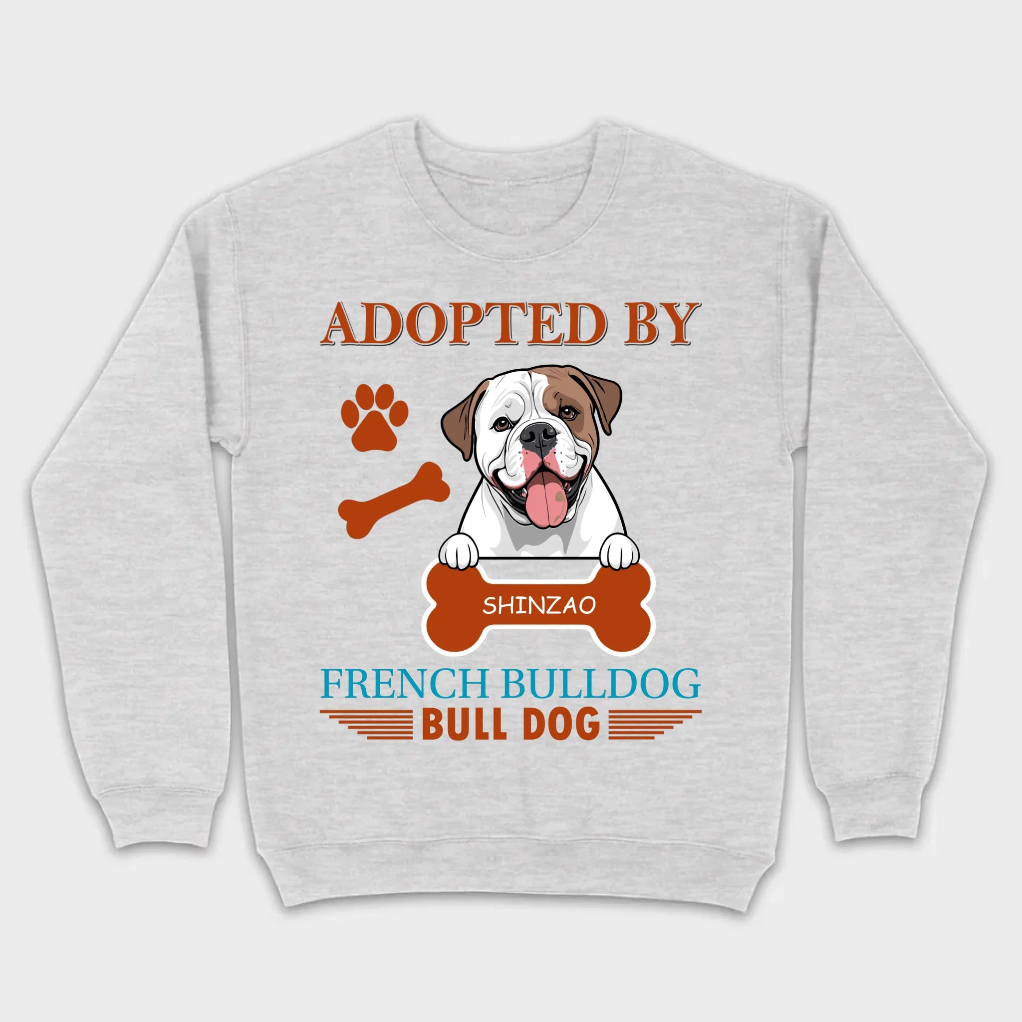 Custom American Bulldog Hoodie - Adopted By Bull Dog Personalized Gift T-Shirts - 89Prints