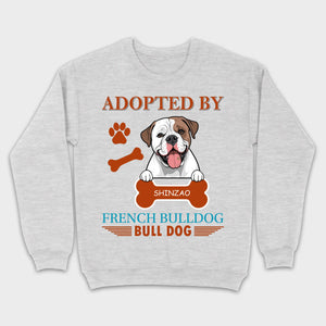 Custom American Bulldog Hoodie - Adopted By Bull Dog Personalized Gift T-Shirts - 89Prints