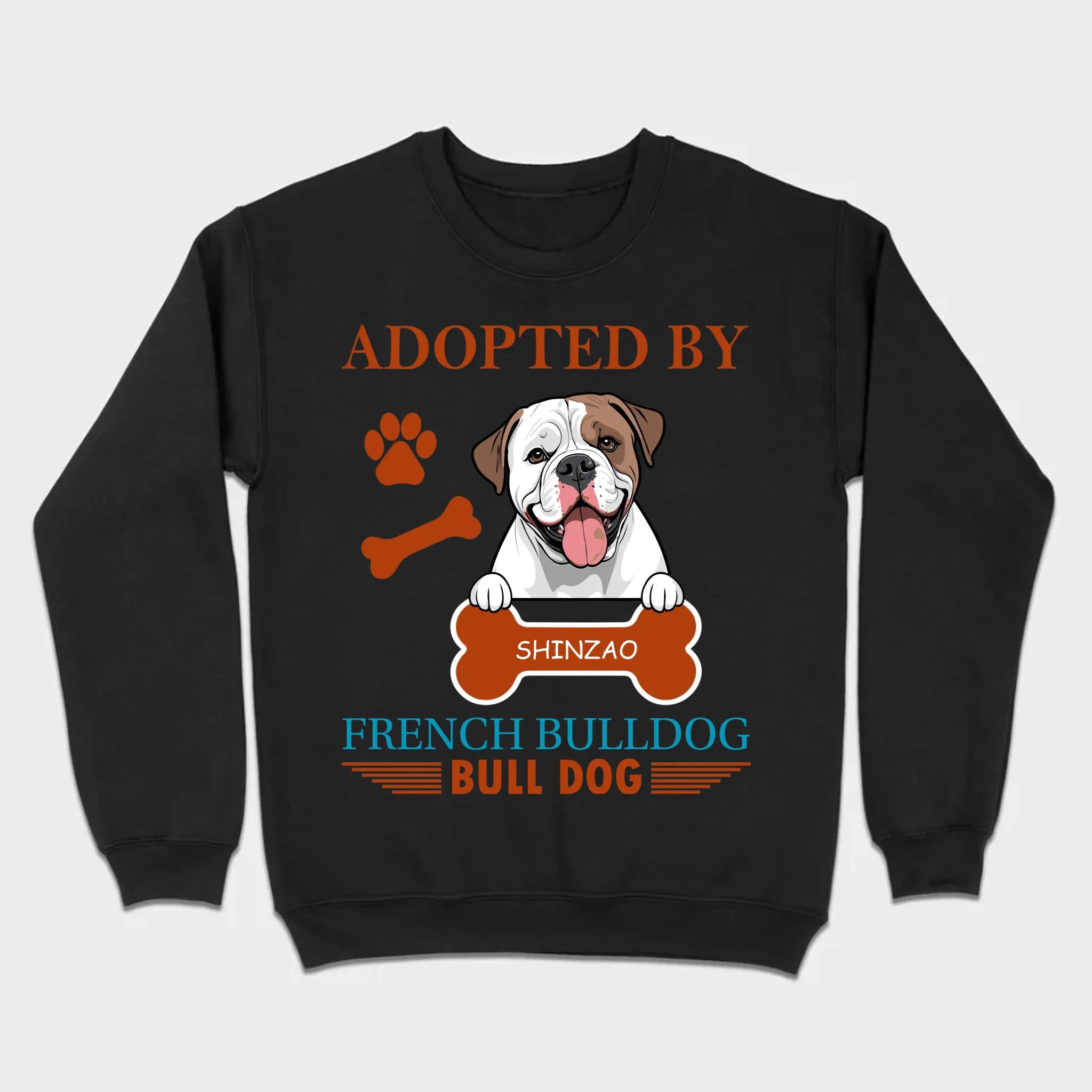 Custom American Bulldog Hoodie - Adopted By Bull Dog Personalized Gift T-Shirts - 89Prints