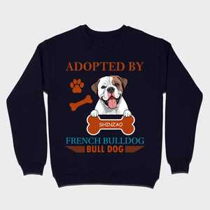 Custom American Bulldog Hoodie - Adopted By Bull Dog Personalized Gift T-Shirts - 89Prints