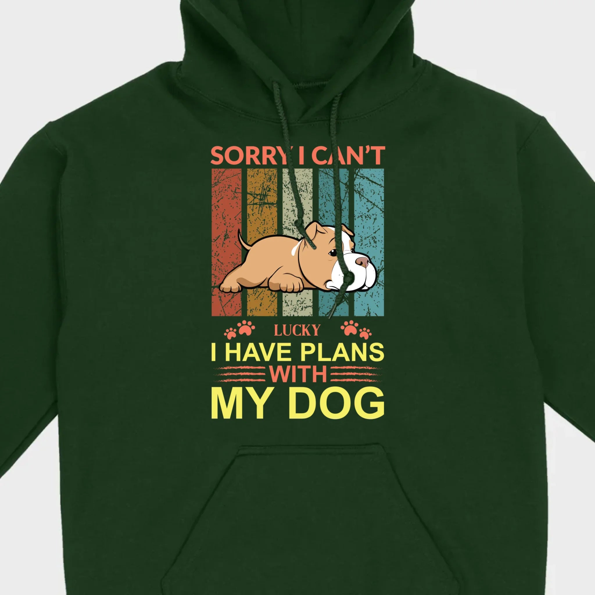 Custom Dog Basic Tee - Sorry I Can't, I Have Plans With My Dog Personalized - 89Prints