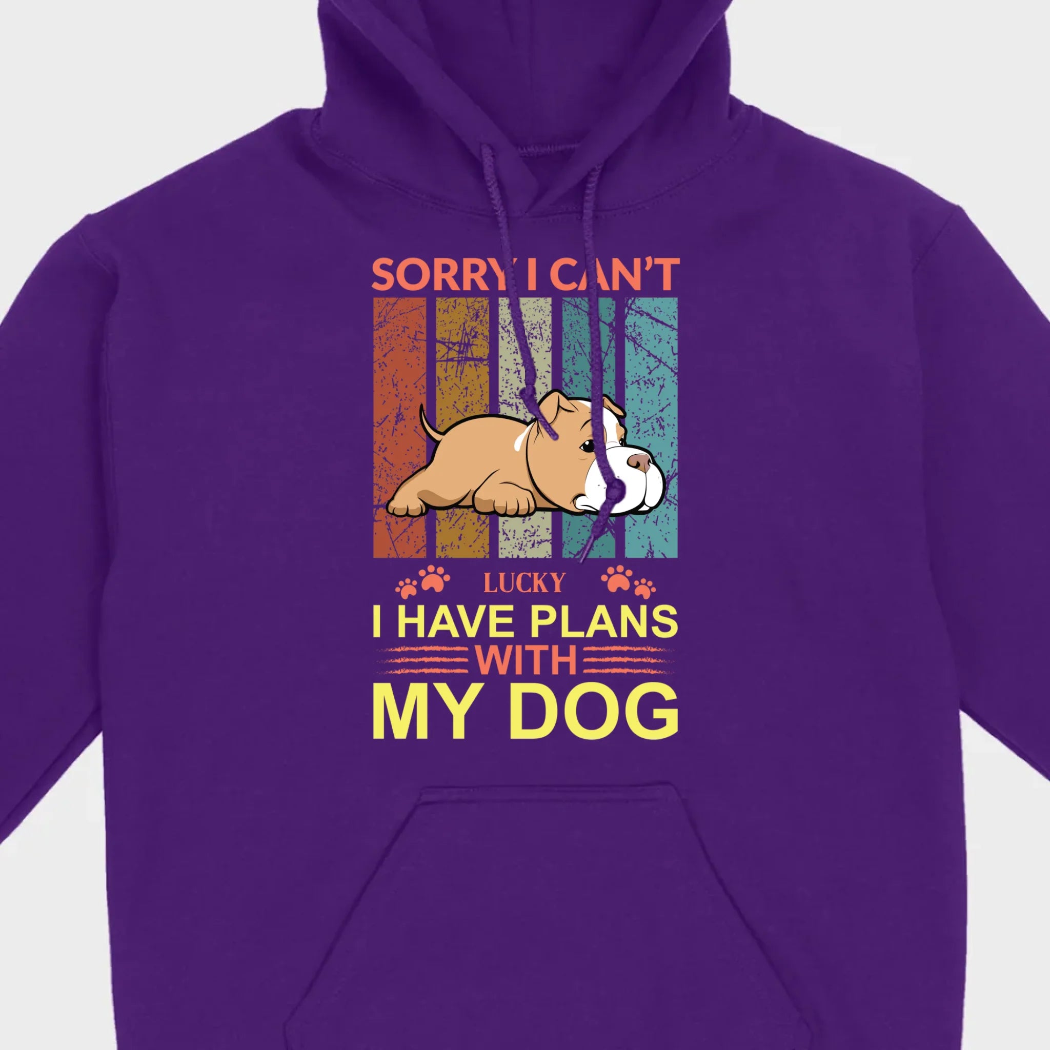 Custom Dog Basic Tee - Sorry I Can't, I Have Plans With My Dog Personalized - 89Prints