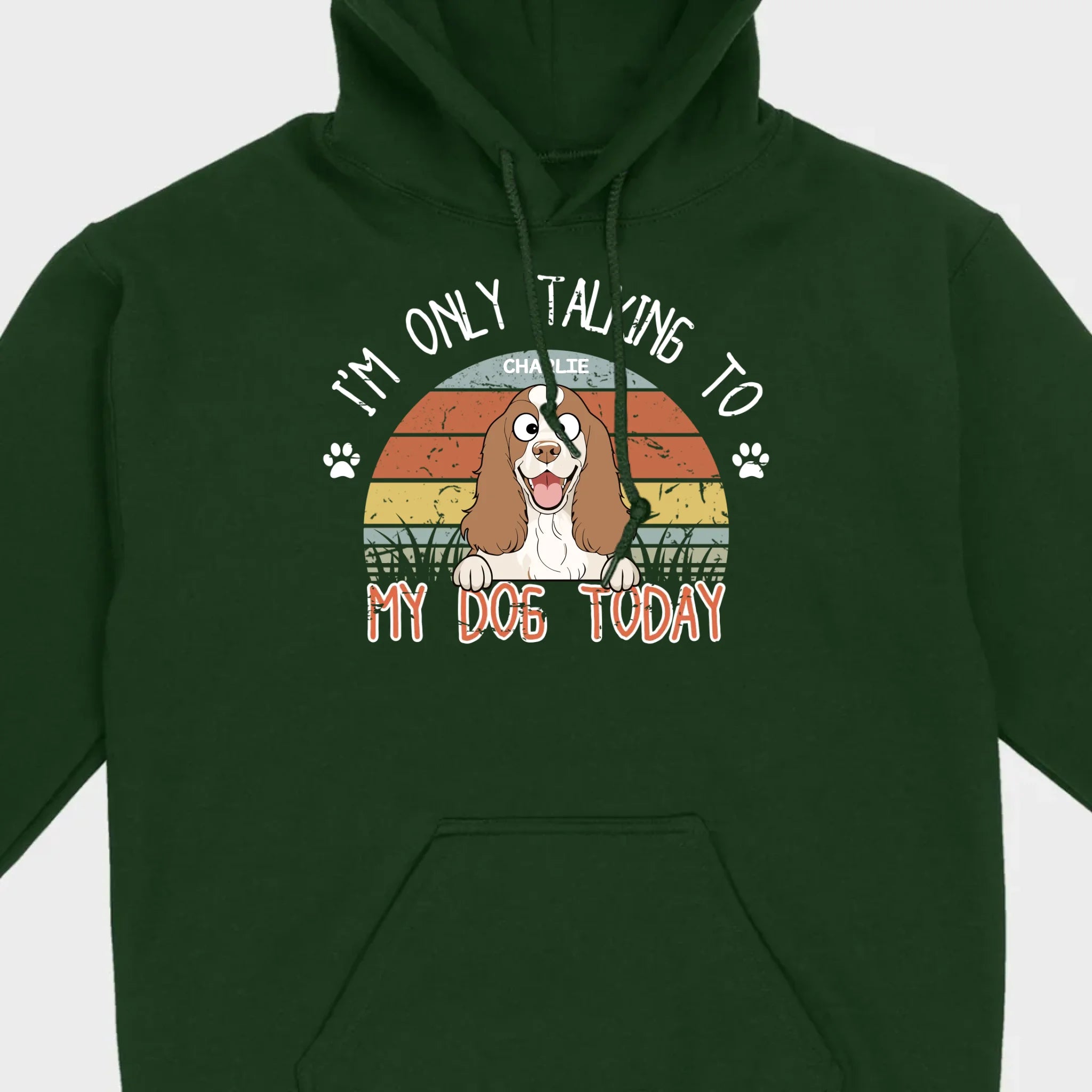 Custom American Cocker Spaniel T-Shirts - I’m Only Talking To My Dog Today Basic Tee - 89Prints