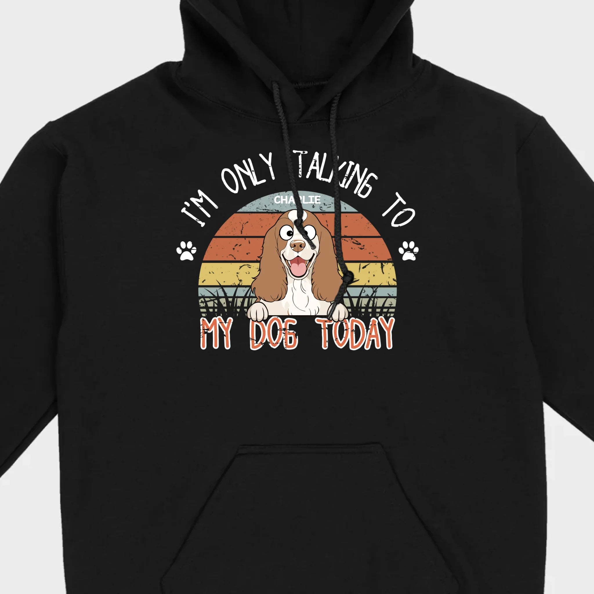 Custom American Cocker Spaniel T-Shirts - I’m Only Talking To My Dog Today Basic Tee - 89Prints