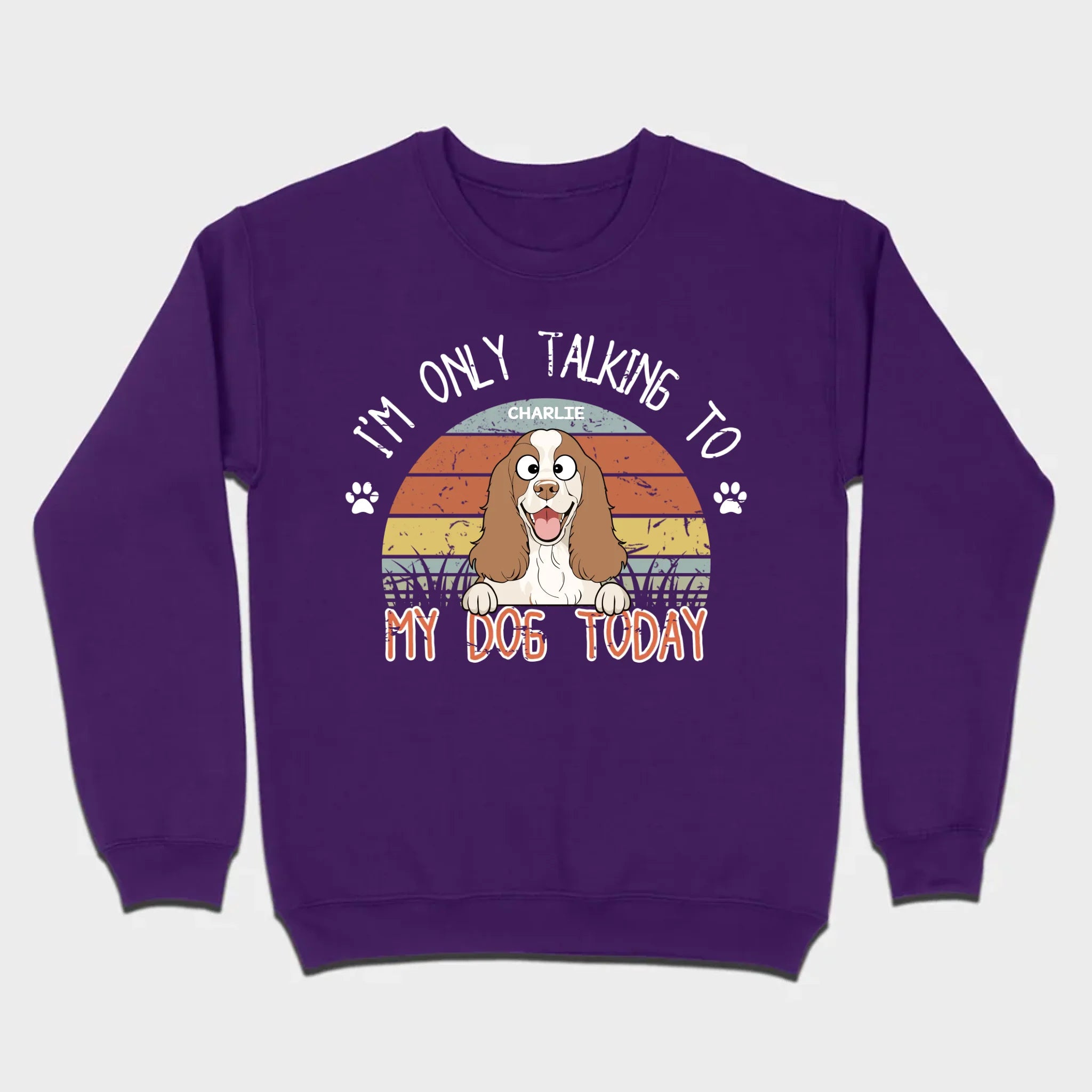 Custom American Cocker Spaniel T-Shirts - I’m Only Talking To My Dog Today Basic Tee - 89Prints