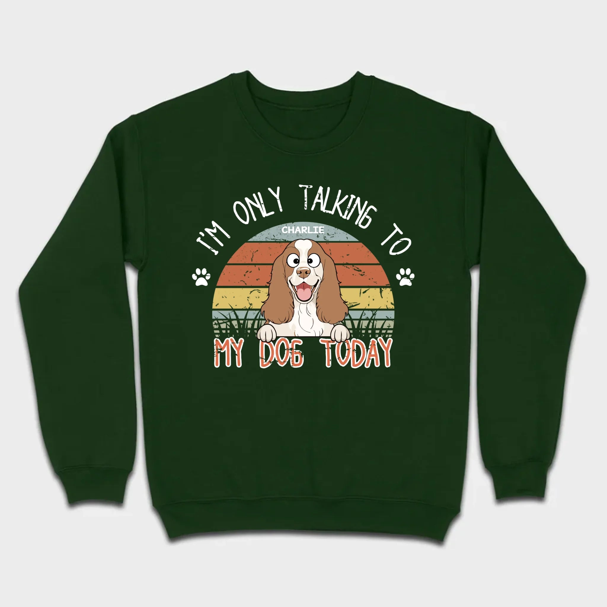 Custom American Cocker Spaniel T-Shirts - I’m Only Talking To My Dog Today Basic Tee - 89Prints