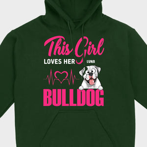 Personalized American Bulldog Basic Tee - Custom Pet Name T-Shirts 