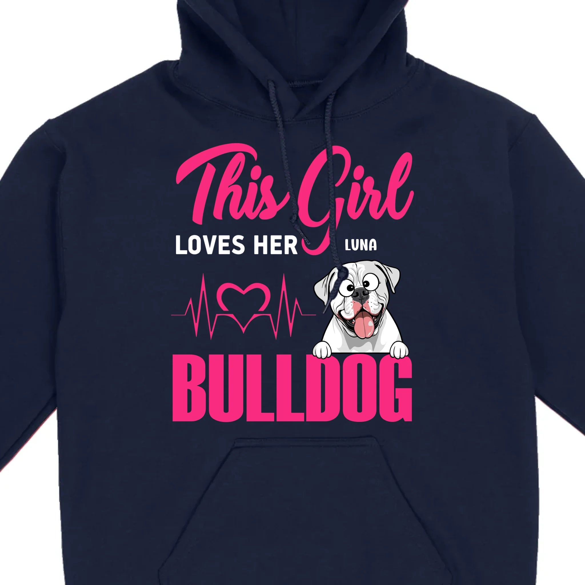 Personalized American Bulldog Basic Tee - Custom Pet Name T-Shirts 