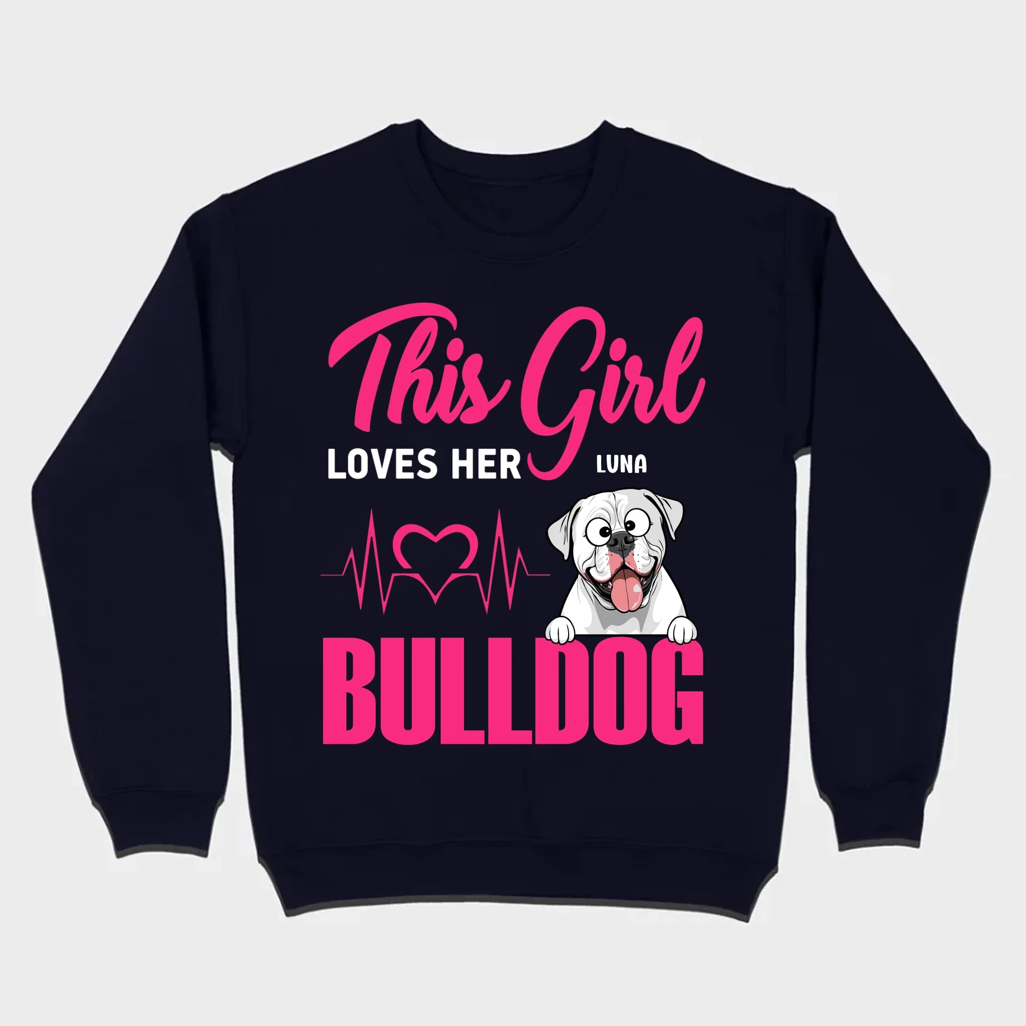 Personalized American Bulldog Basic Tee - Custom Pet Name T-Shirts 