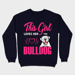 Personalized American Bulldog Basic Tee - Custom Pet Name T-Shirts 
