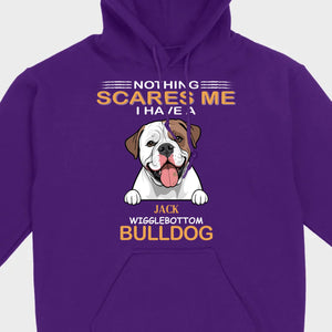 Custom American Bulldog Sweatshirt - Nothing Scares Me Personalized Name - 89Prints