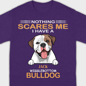 Custom American Bulldog Sweatshirt - Nothing Scares Me Personalized Name - 89Prints