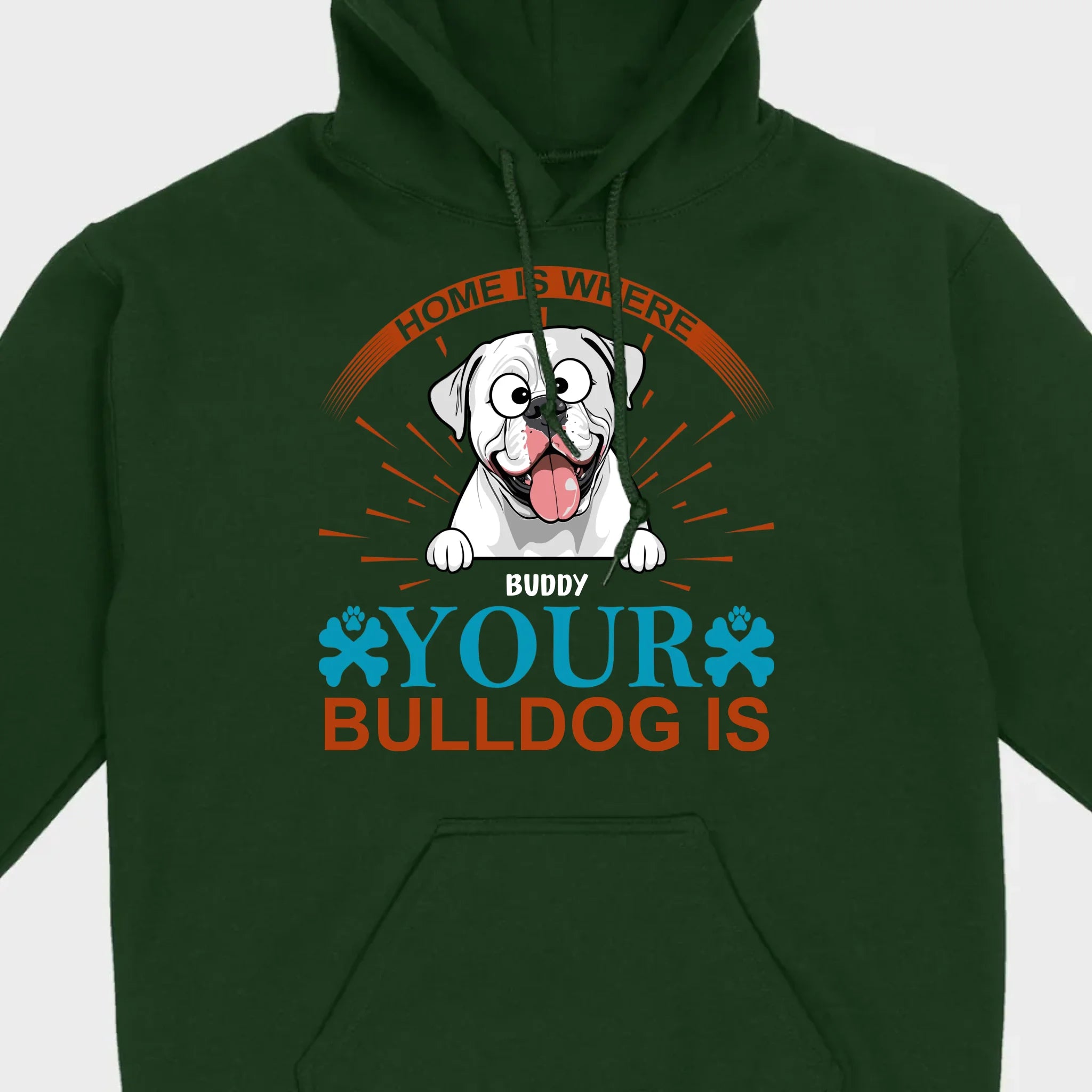 Custom American Bulldog T-Shirts - Home Is Where Your Bulldog Is Personalized Tee - 89Prints