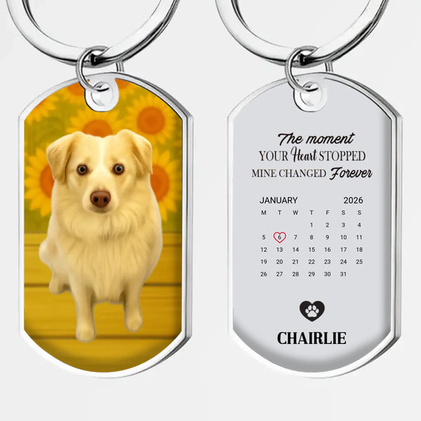 Custom Dog Memorial Keychain – Personalized Photo & Engraved Keepsake - 89Prints