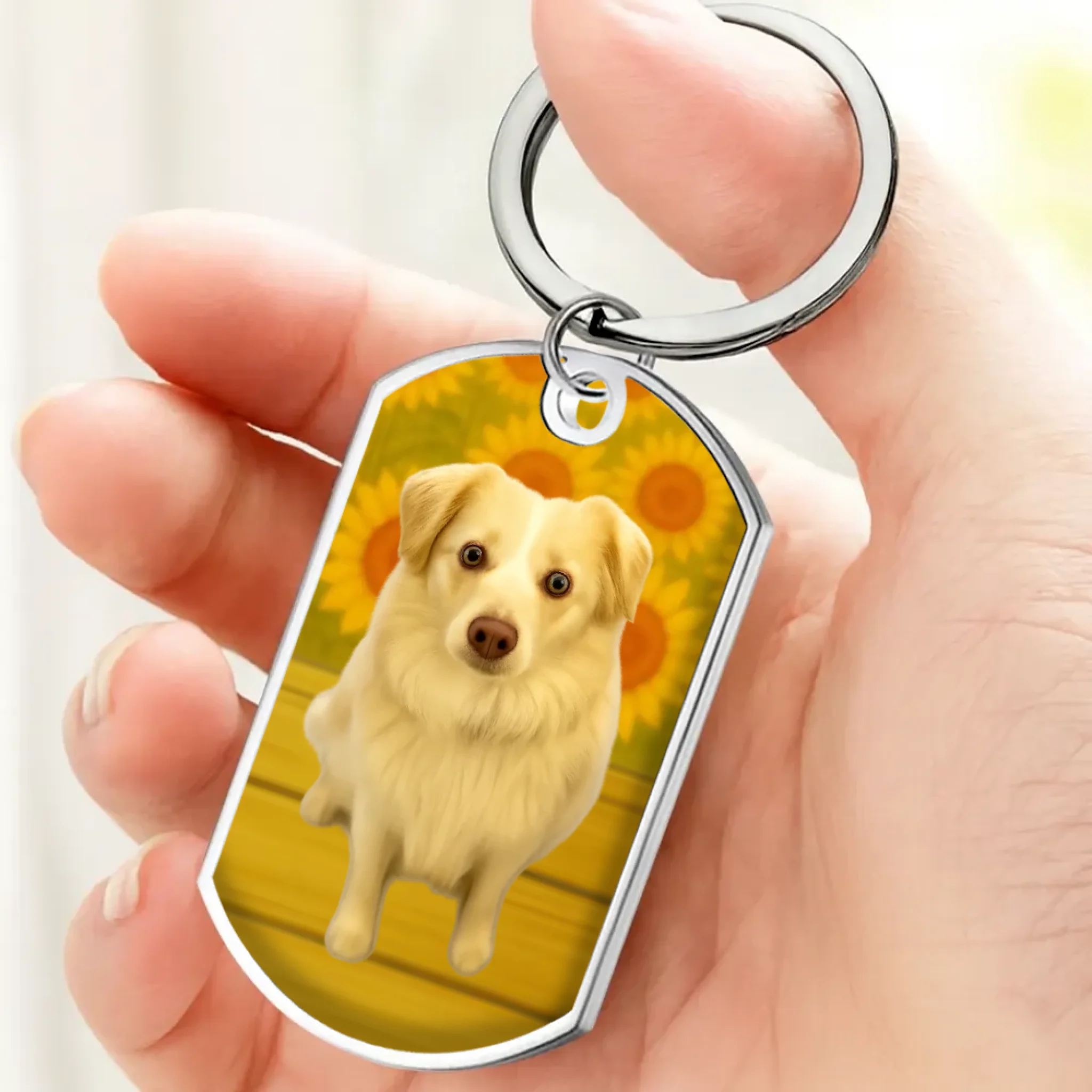 Custom Dog Memorial Keychain – Personalized Photo & Engraved Keepsake - 89Prints