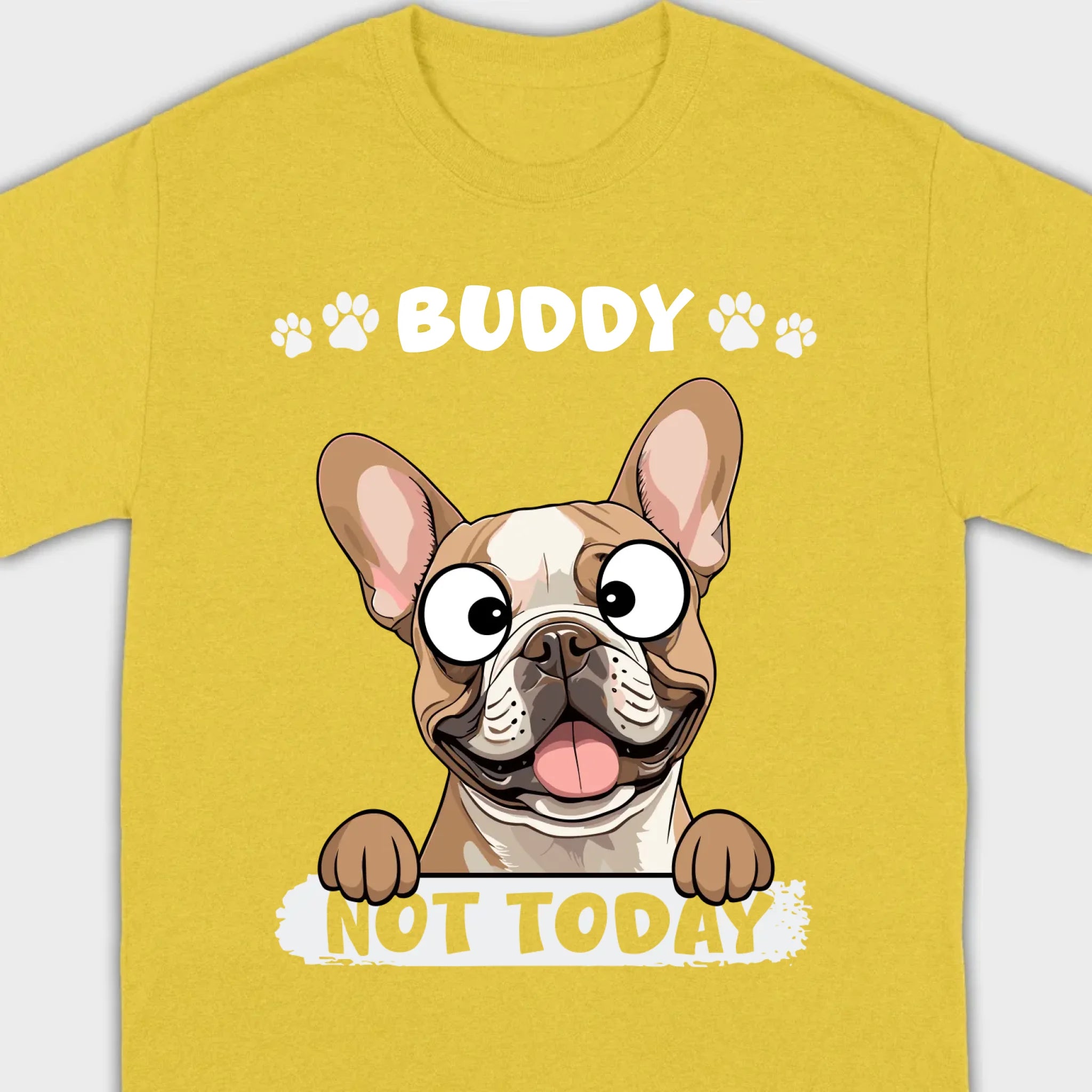 Personalized French Bulldog T-Shirts - Not Today Basic Tee With Custom Pet Name - 89Prints