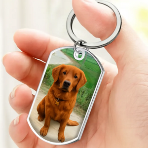 Personalized Dog Memorial Keychain – Custom Pet Photo & Name Remembrance Gift - 89Prints
