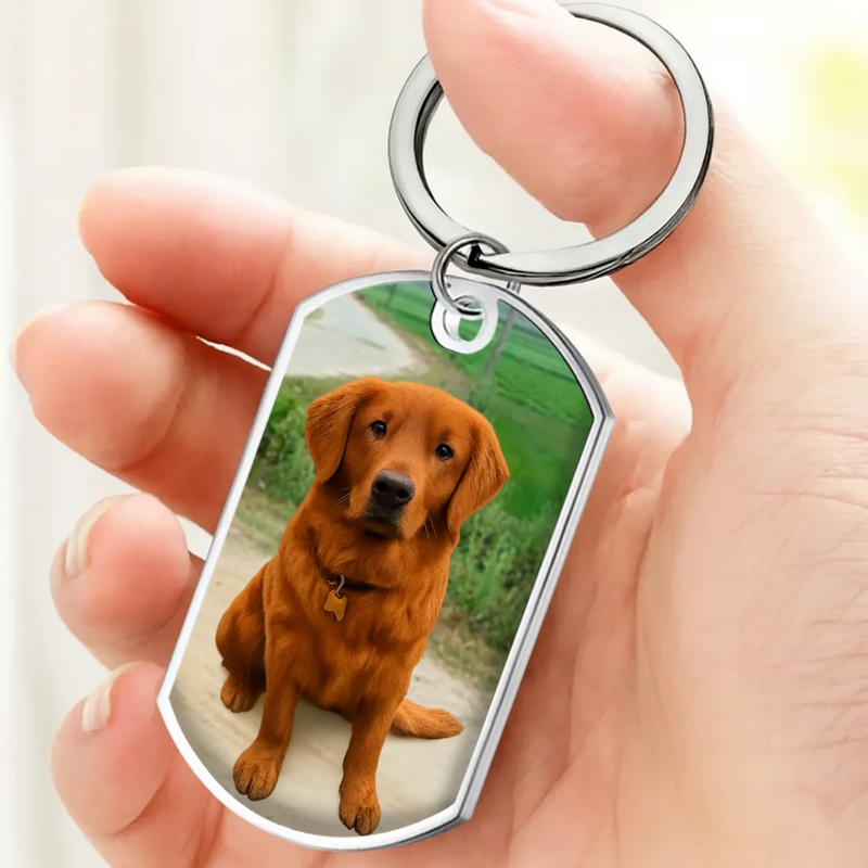 Personalized Dog Memorial Keychain – Custom Pet Photo & Name Remembrance Gift - 89Prints