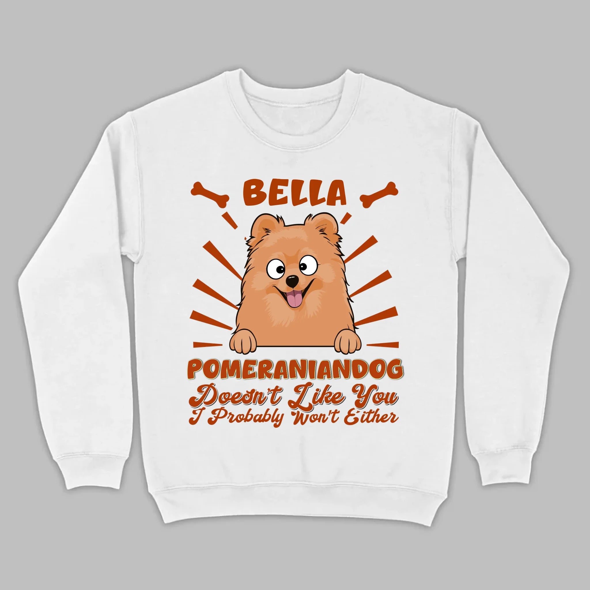 Custom Pomeranian Hoodie - Pomeranian Dog Doesn't Like You Personalized Name Basic Tee - 89Prints