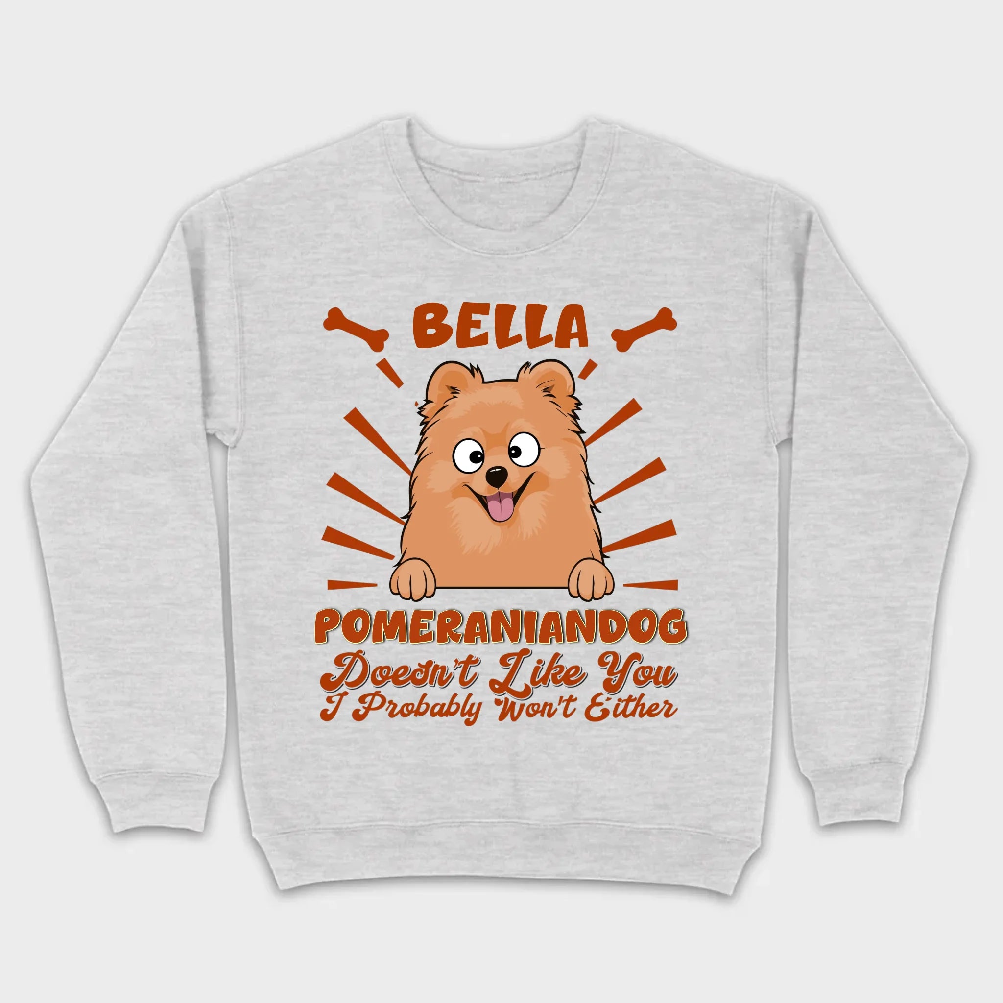 Custom Pomeranian Hoodie - Pomeranian Dog Doesn't Like You Personalized Name Basic Tee - 89Prints