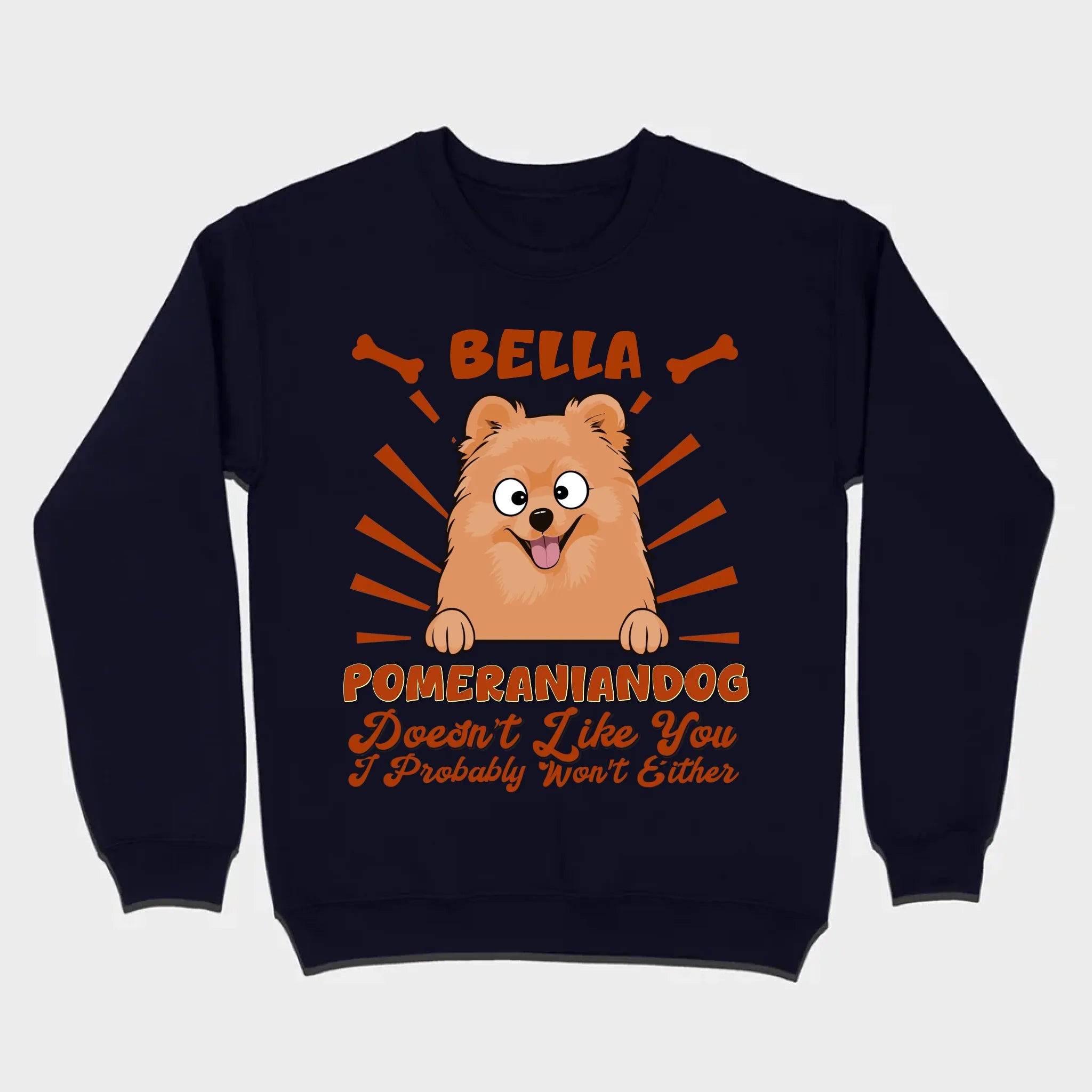 Custom Pomeranian Hoodie - Pomeranian Dog Doesn't Like You Personalized Name Basic Tee - 89Prints