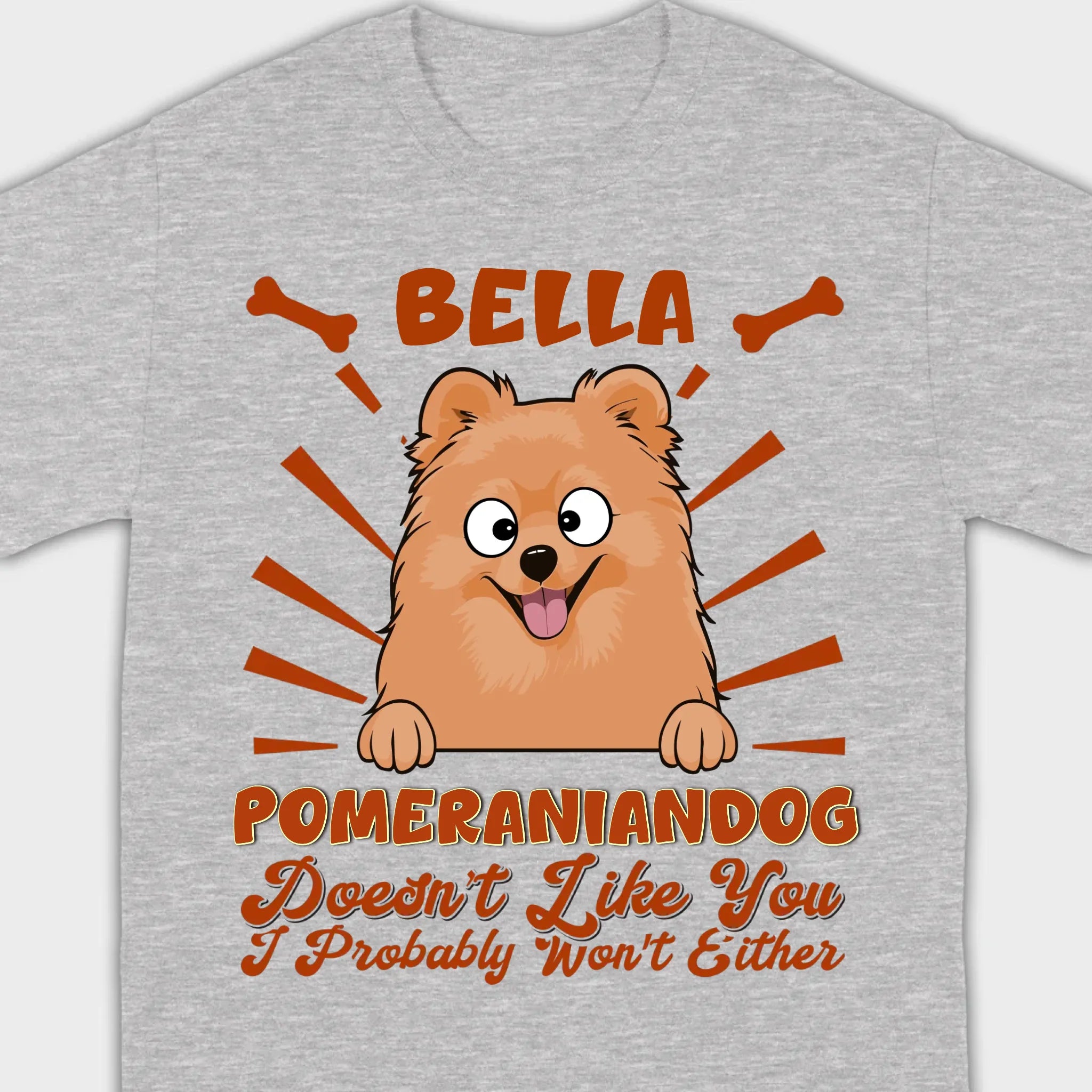 Custom Pomeranian Hoodie - Pomeranian Dog Doesn't Like You Personalized Name Basic Tee - 89Prints
