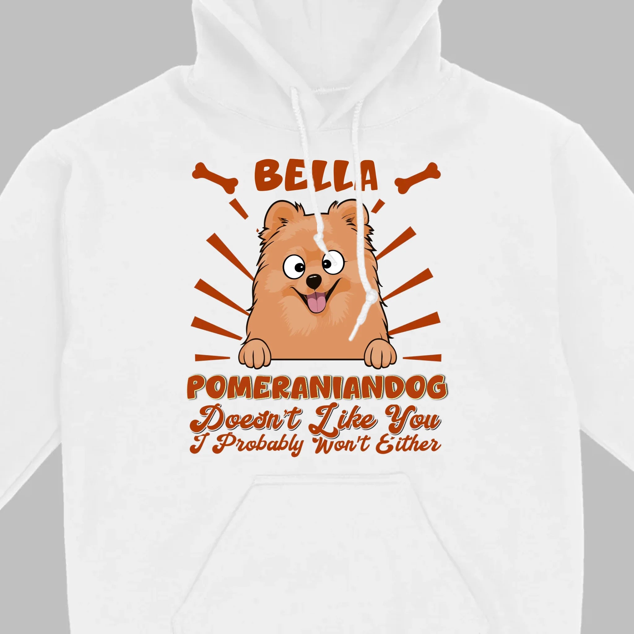 Custom Pomeranian Hoodie - Pomeranian Dog Doesn't Like You Personalized Name Basic Tee - 89Prints