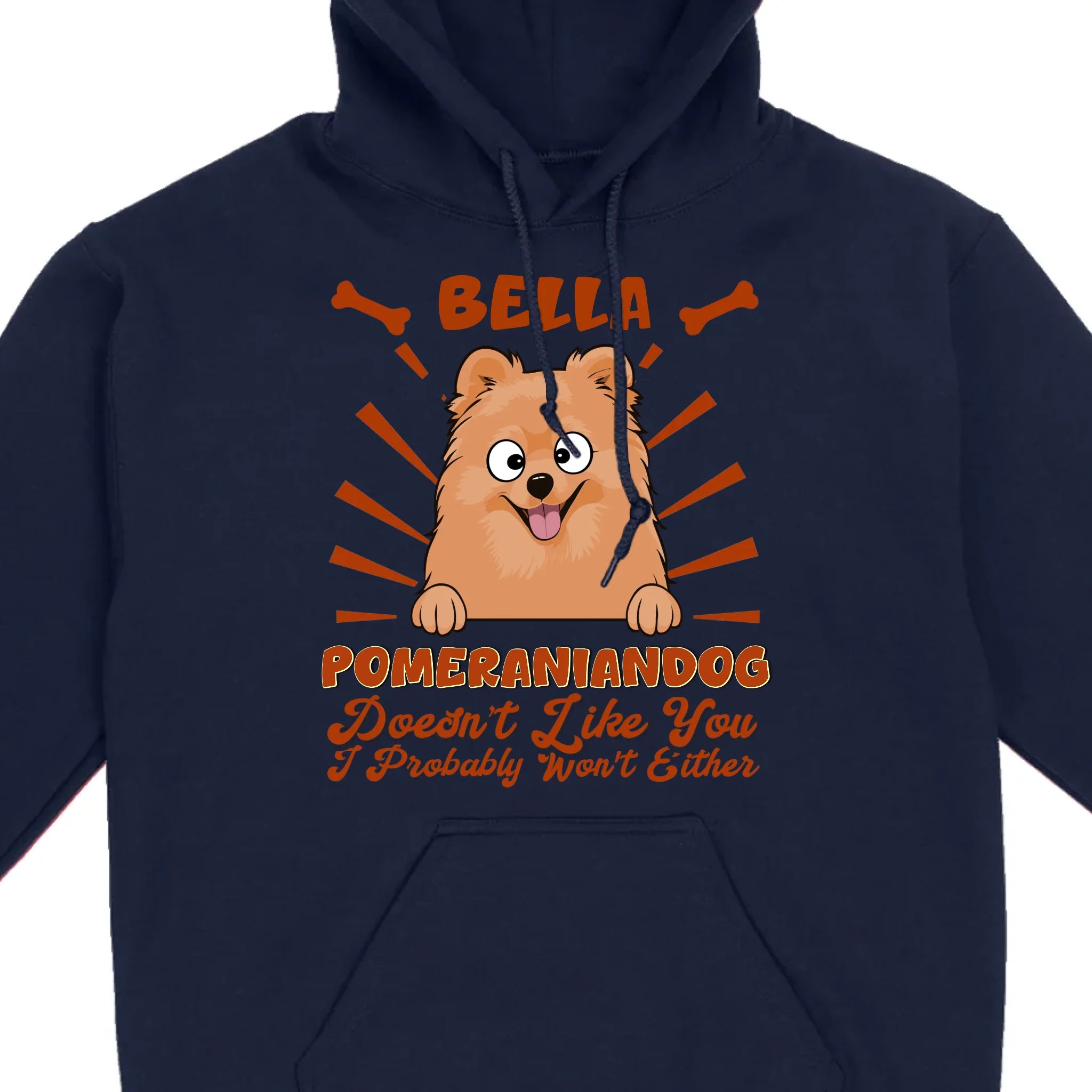 Custom Pomeranian Hoodie - Pomeranian Dog Doesn't Like You Personalized Name Basic Tee - 89Prints