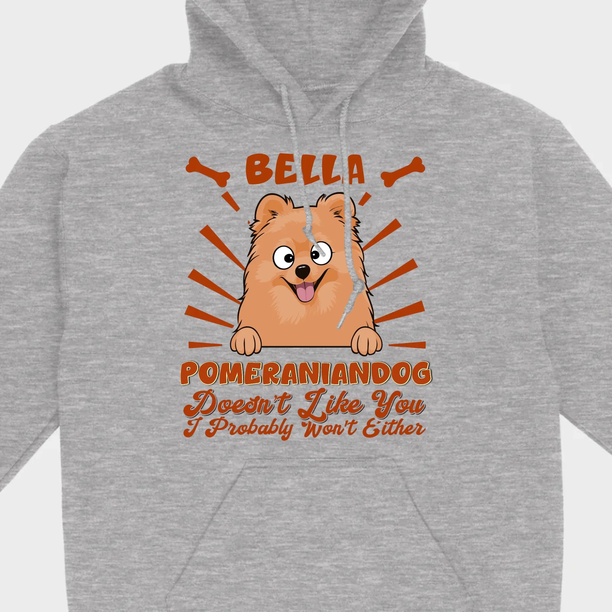 Custom Pomeranian Hoodie - Pomeranian Dog Doesn't Like You Personalized Name Basic Tee - 89Prints