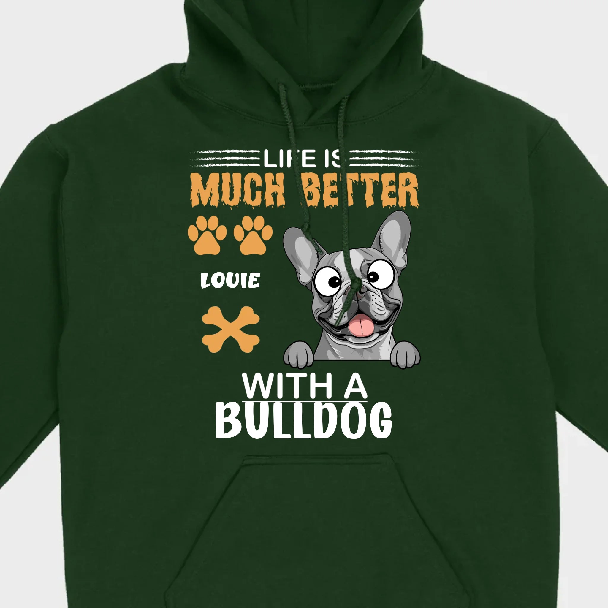 Custom French Bulldog T-Shirt - Life Is Much Better With A Bulldog Basic Tee - 89Prints