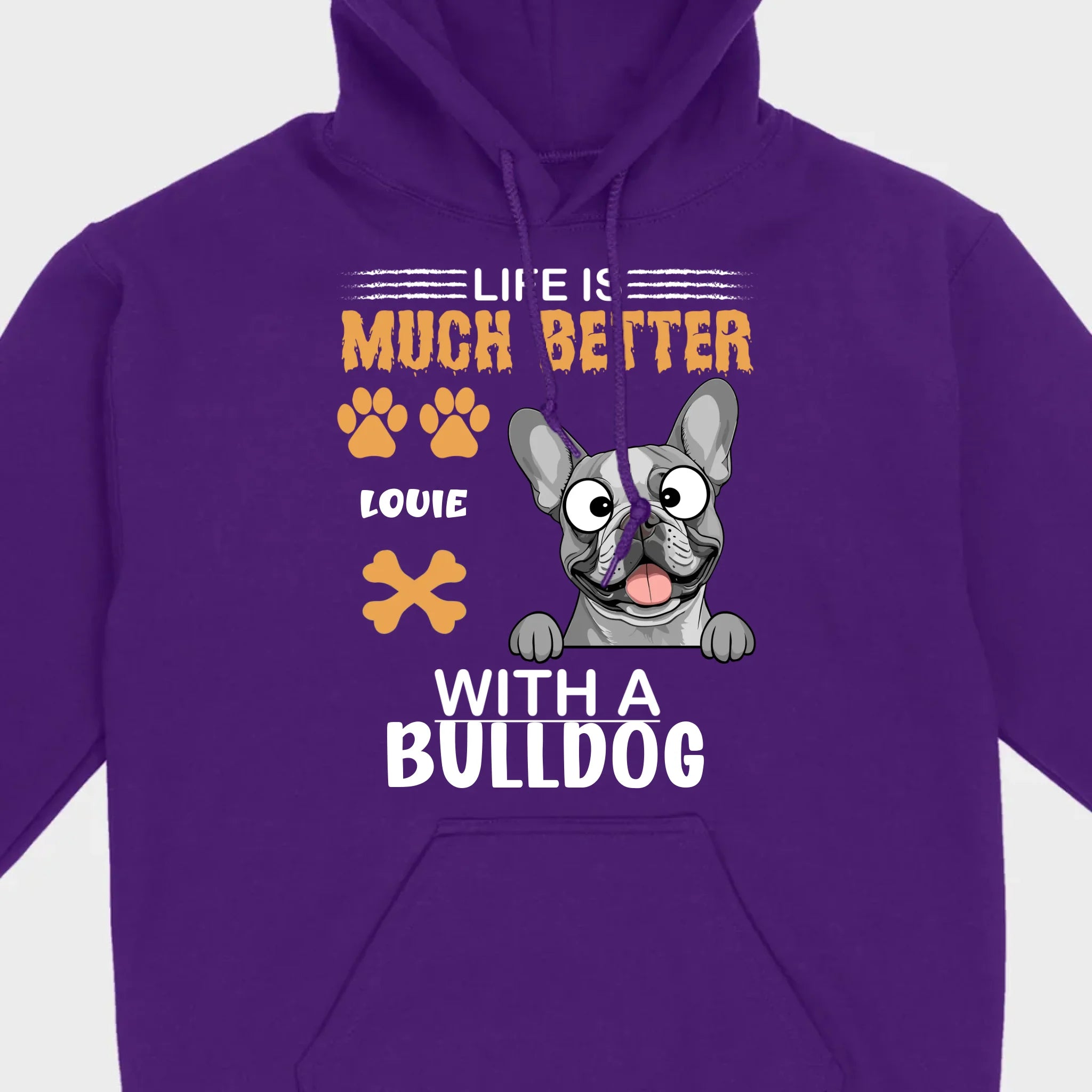 Custom French Bulldog T-Shirt - Life Is Much Better With A Bulldog Basic Tee - 89Prints