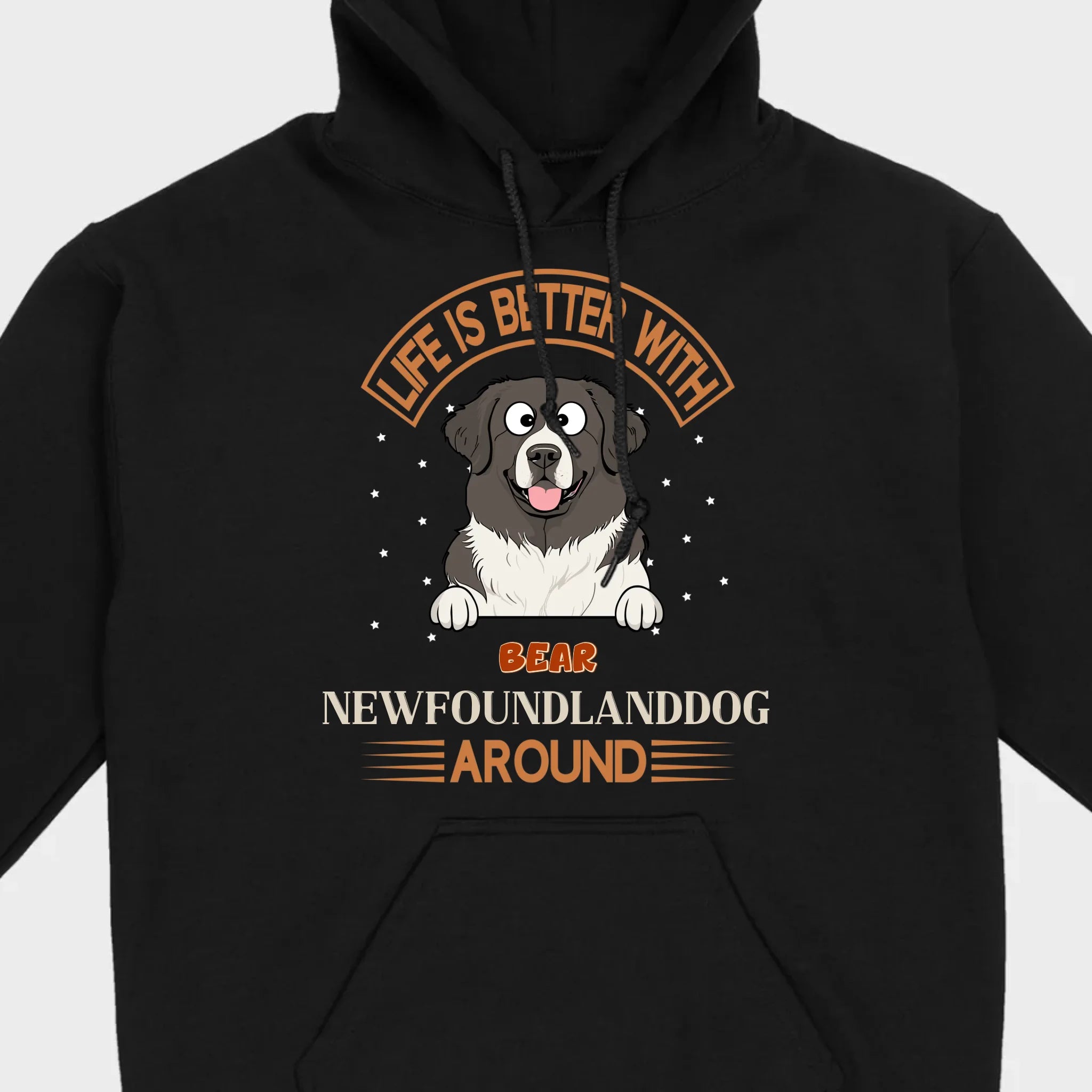 Custom Newfoundland Sweatshirt - Life Is Better Around Personalized Dog Name - 89Prints