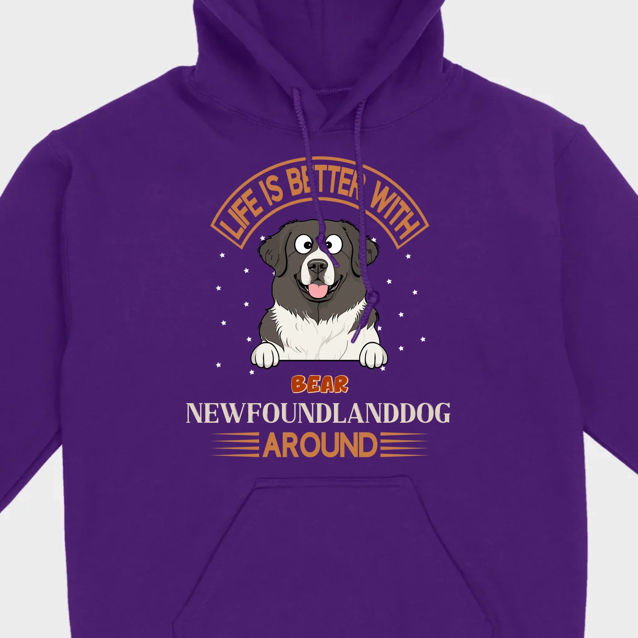 Custom Newfoundland Sweatshirt - Life Is Better Around Personalized Dog Name - 89Prints