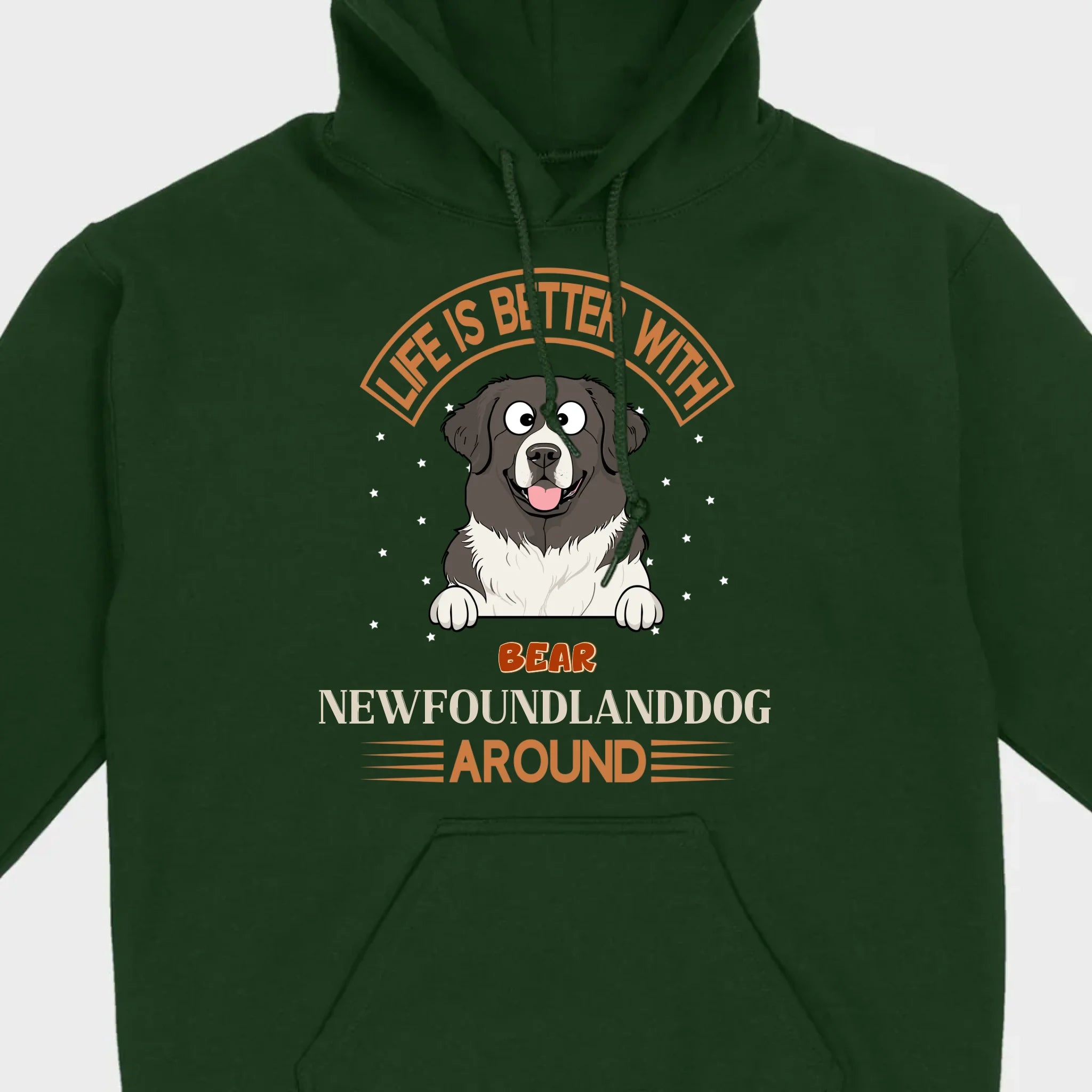 Custom Newfoundland Sweatshirt - Life Is Better Around Personalized Dog Name - 89Prints