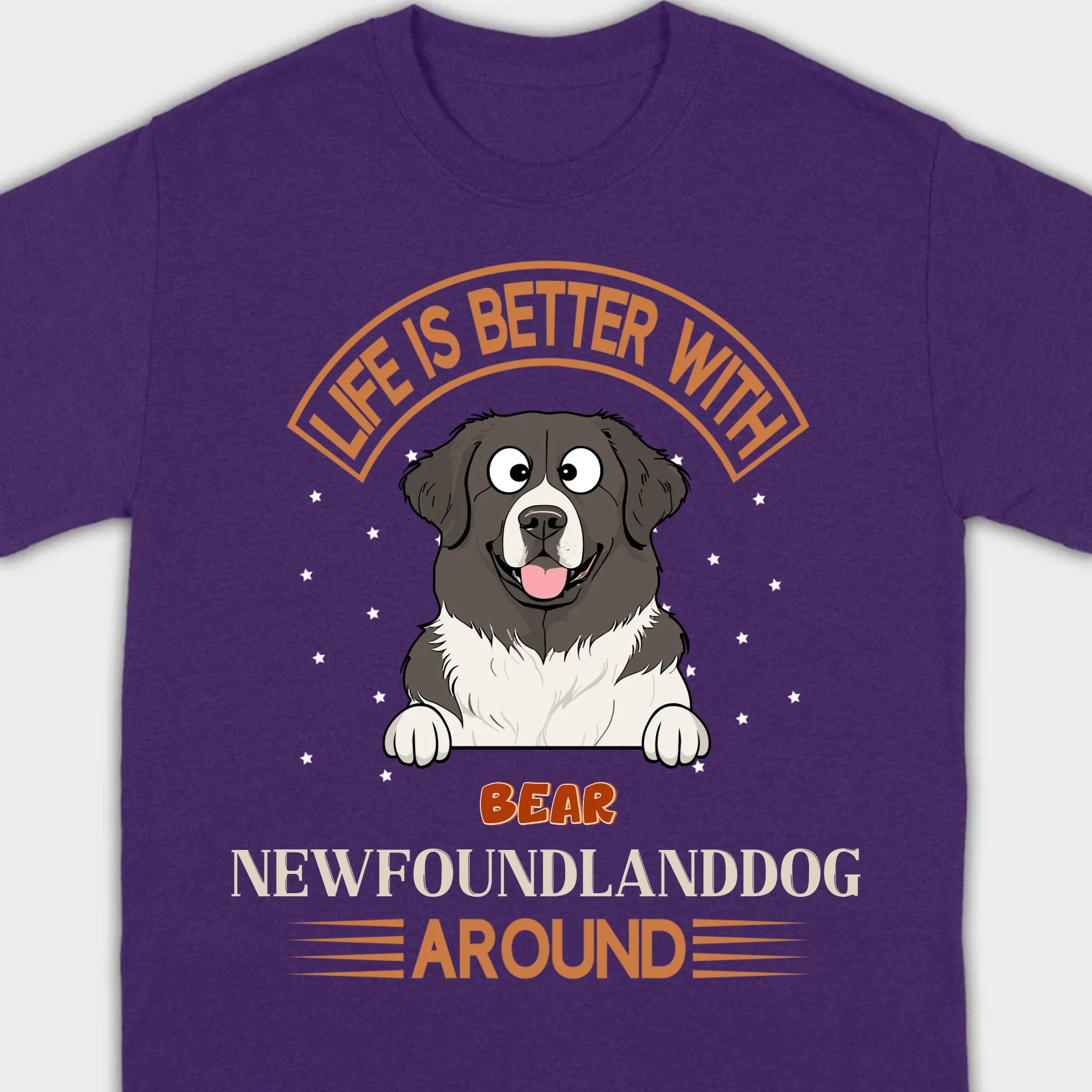 Custom Newfoundland Sweatshirt - Life Is Better Around Personalized Dog Name - 89Prints