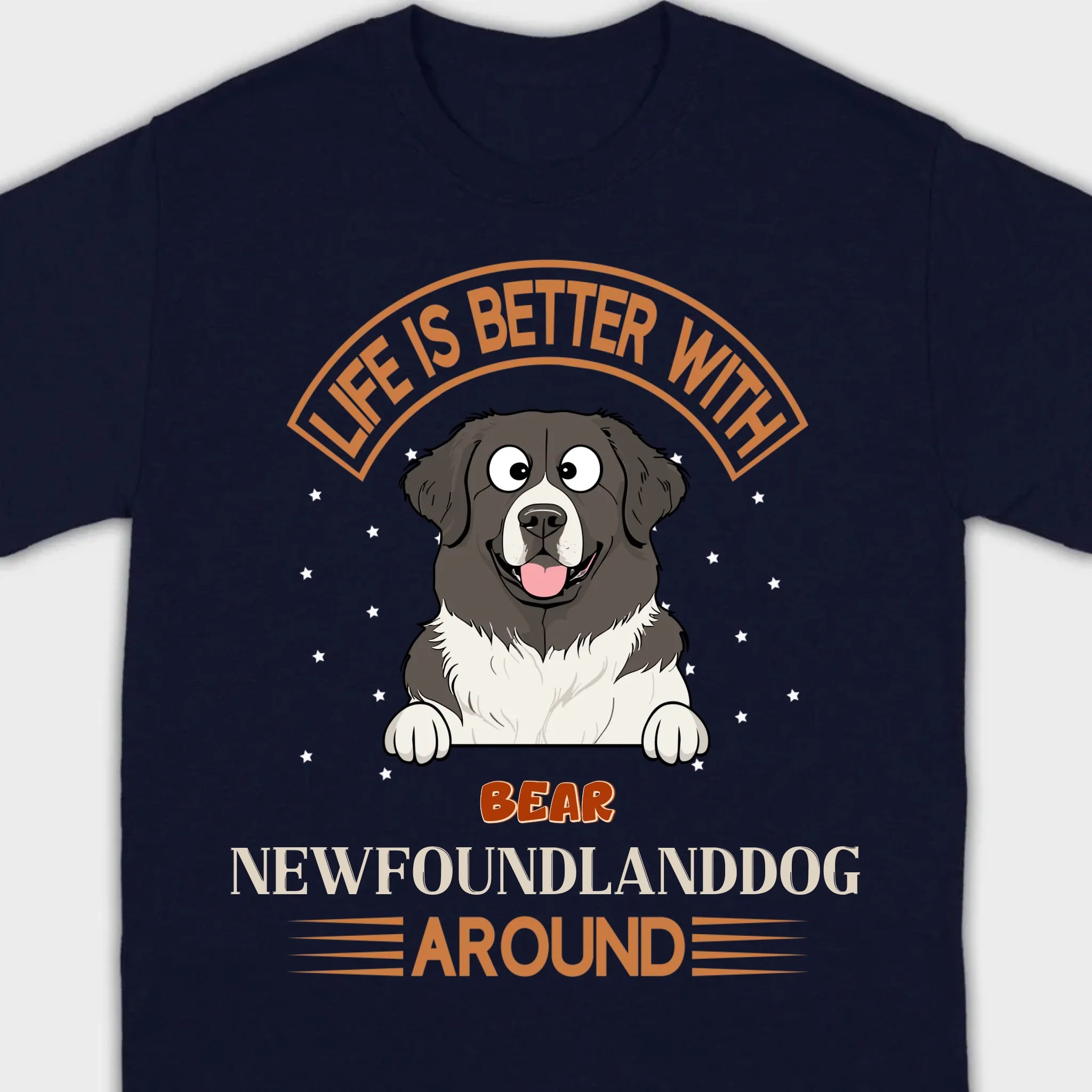 Custom Newfoundland Sweatshirt - Life Is Better Around Personalized Dog Name - 89Prints