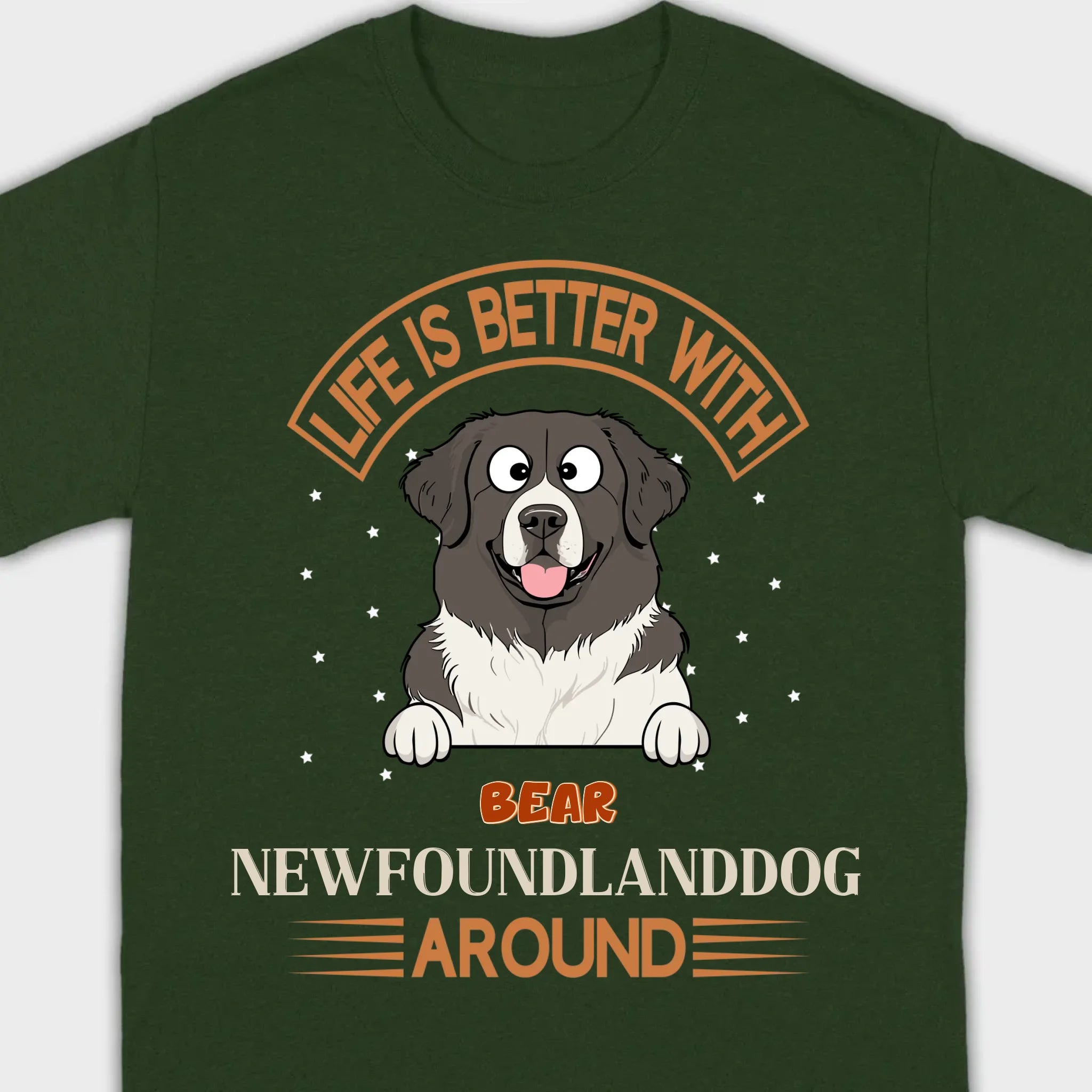 Custom Newfoundland Sweatshirt - Life Is Better Around Personalized Dog Name - 89Prints
