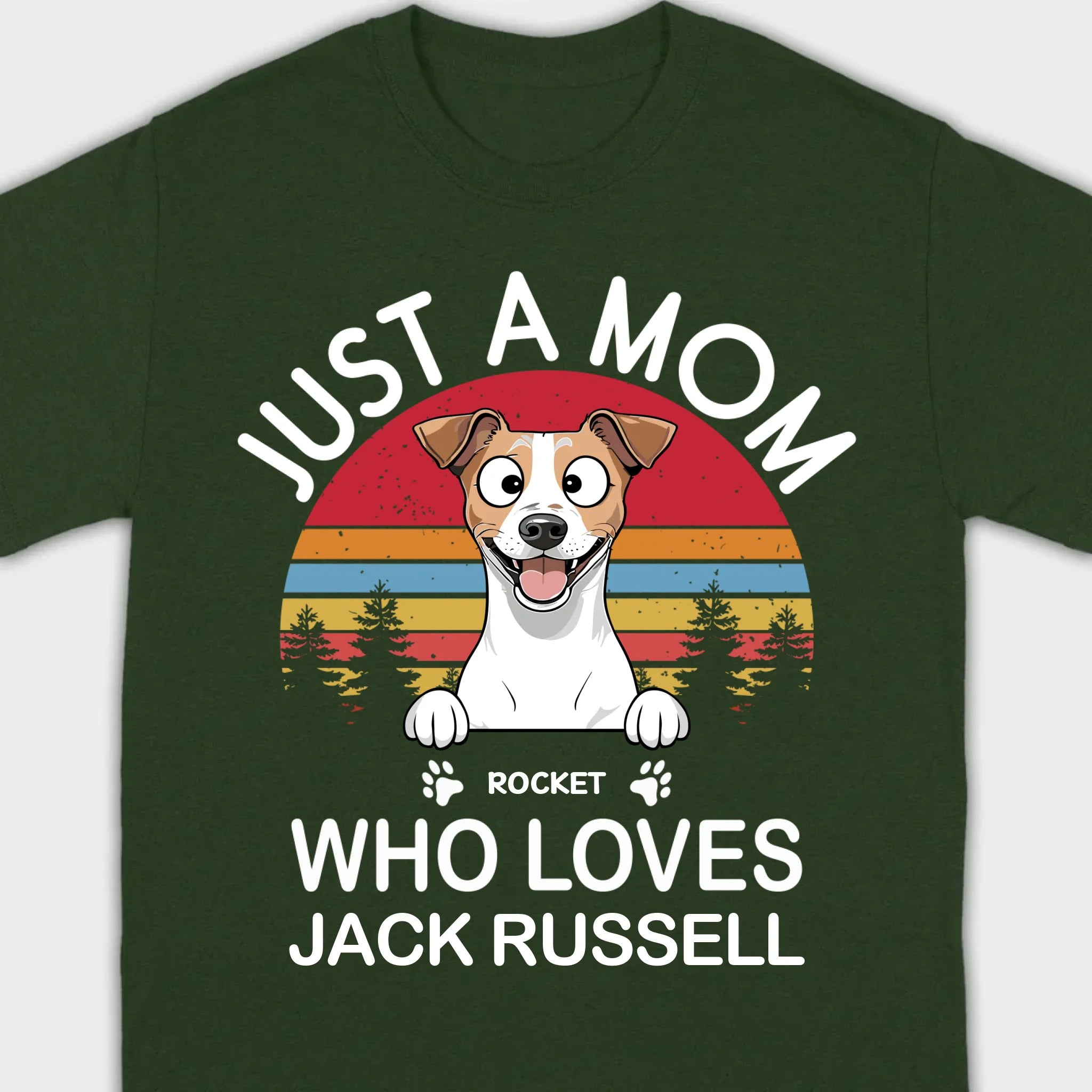 Personalized Jack Russell Terrier Shirt - Just A Mom Who Loves Jack Russell Basic Tee - 89Prints