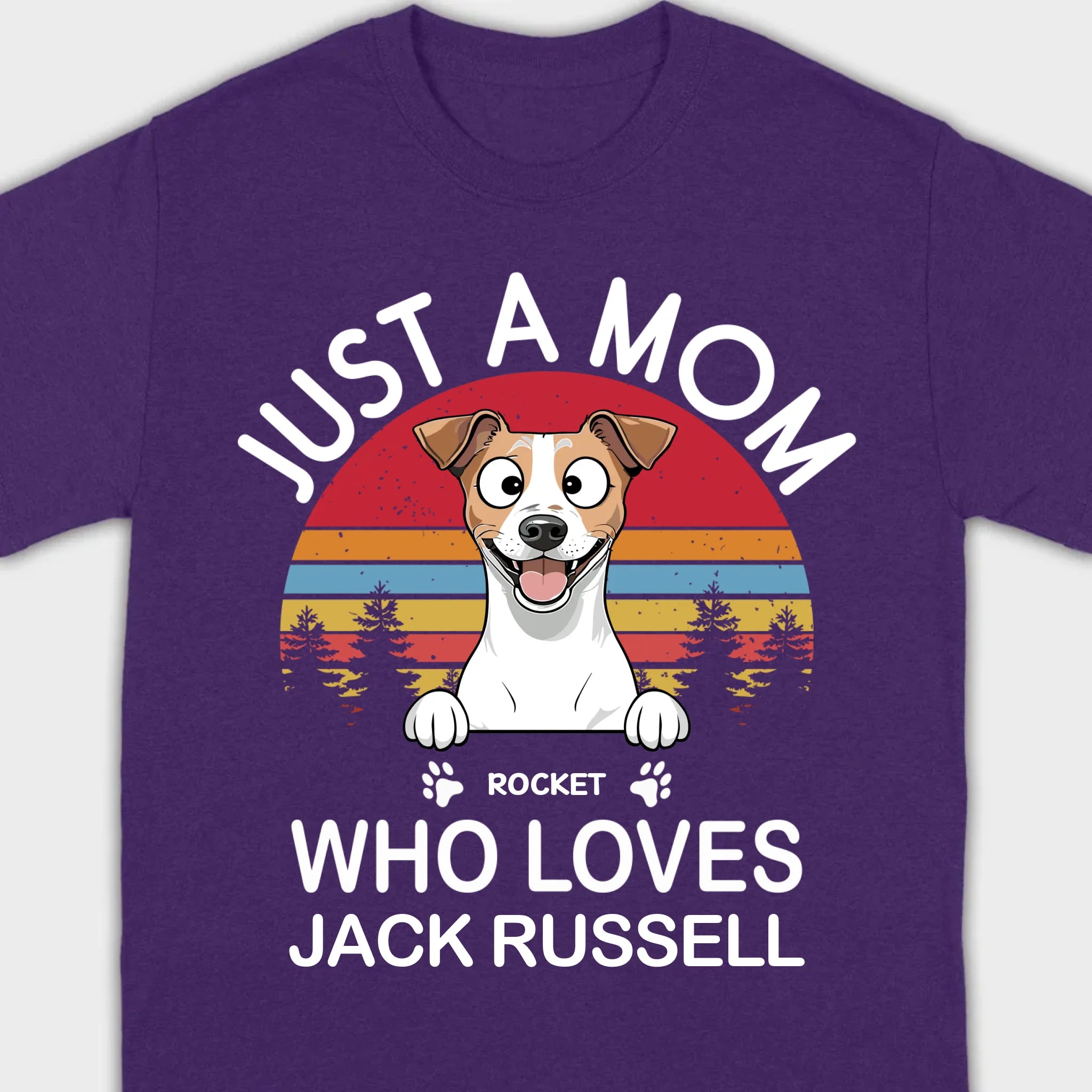 Personalized Jack Russell Terrier Shirt - Just A Mom Who Loves Jack Russell Basic Tee - 89Prints