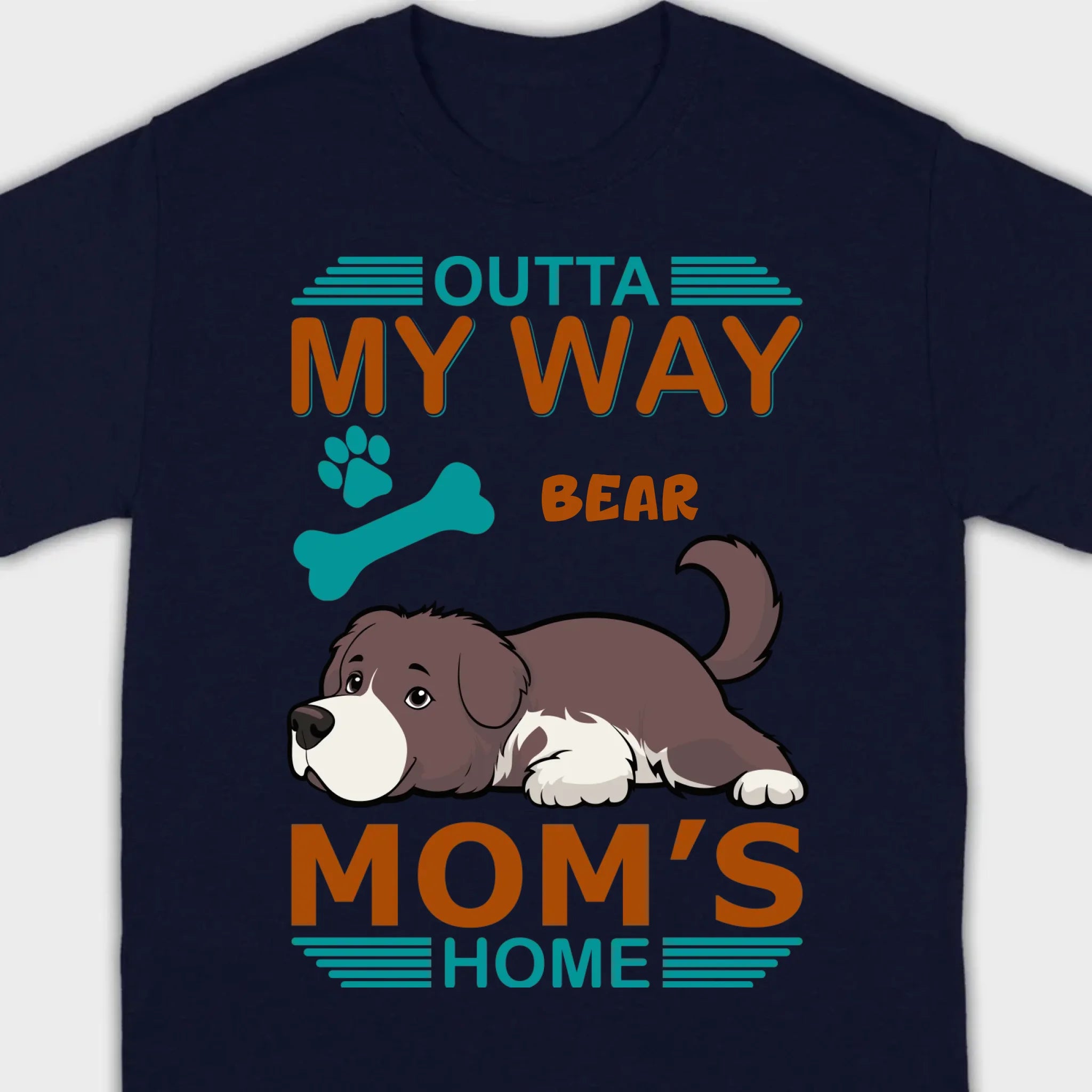 Custom Newfoundland T-Shirts - Outta My Way Mom’s Home Personalized Dog Basic Tee - 89Prints