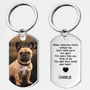 Personalized Dog Memorial Keychain – Custom Pet Photo & Engraved Message - 89Prints