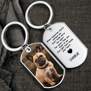 Personalized Dog Memorial Keychain – Custom Pet Photo & Engraved Message - 89Prints
