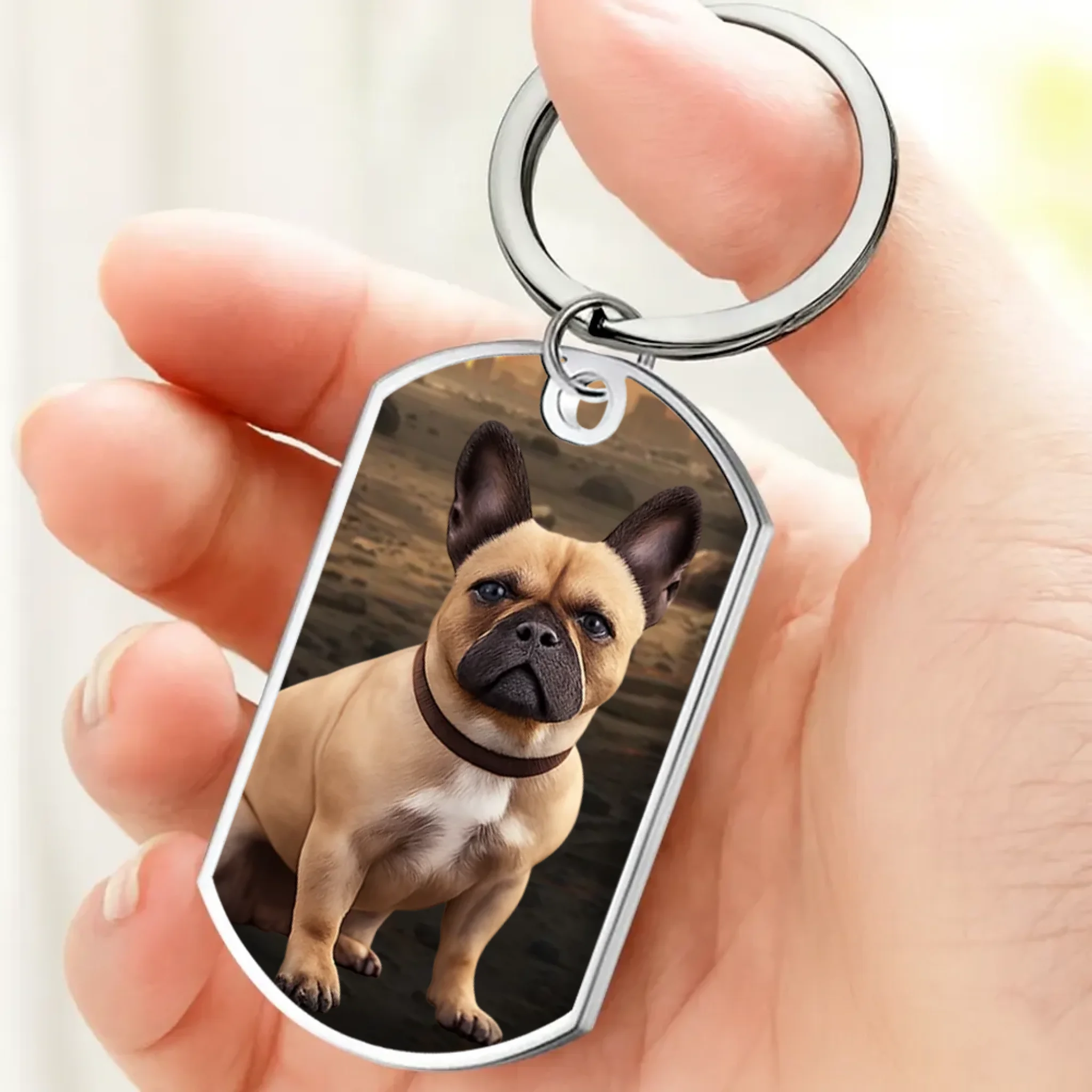 Personalized Dog Memorial Keychain – Custom Pet Photo & Engraved Message - 89Prints
