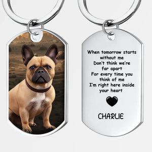 Personalized Dog Memorial Keychain – Custom Pet Photo & Engraved Message - 89Prints