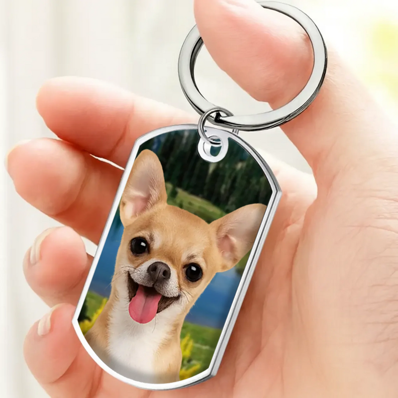 You’re Gone But Not Forgotten – Personalized Dog Photo Keychain – 89Prints