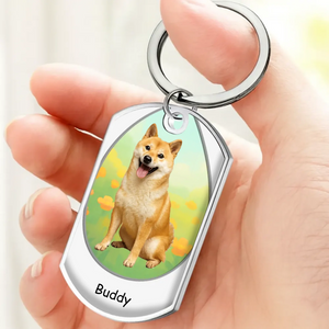 Personalized Pet Photo & Name Keychain “Always on My Mind” – Loving Memory Keepsake Gift - 89Prints