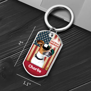 1776–2026 Personalized Dog Keychain – 250th Anniversary USA Gift - 89Prints