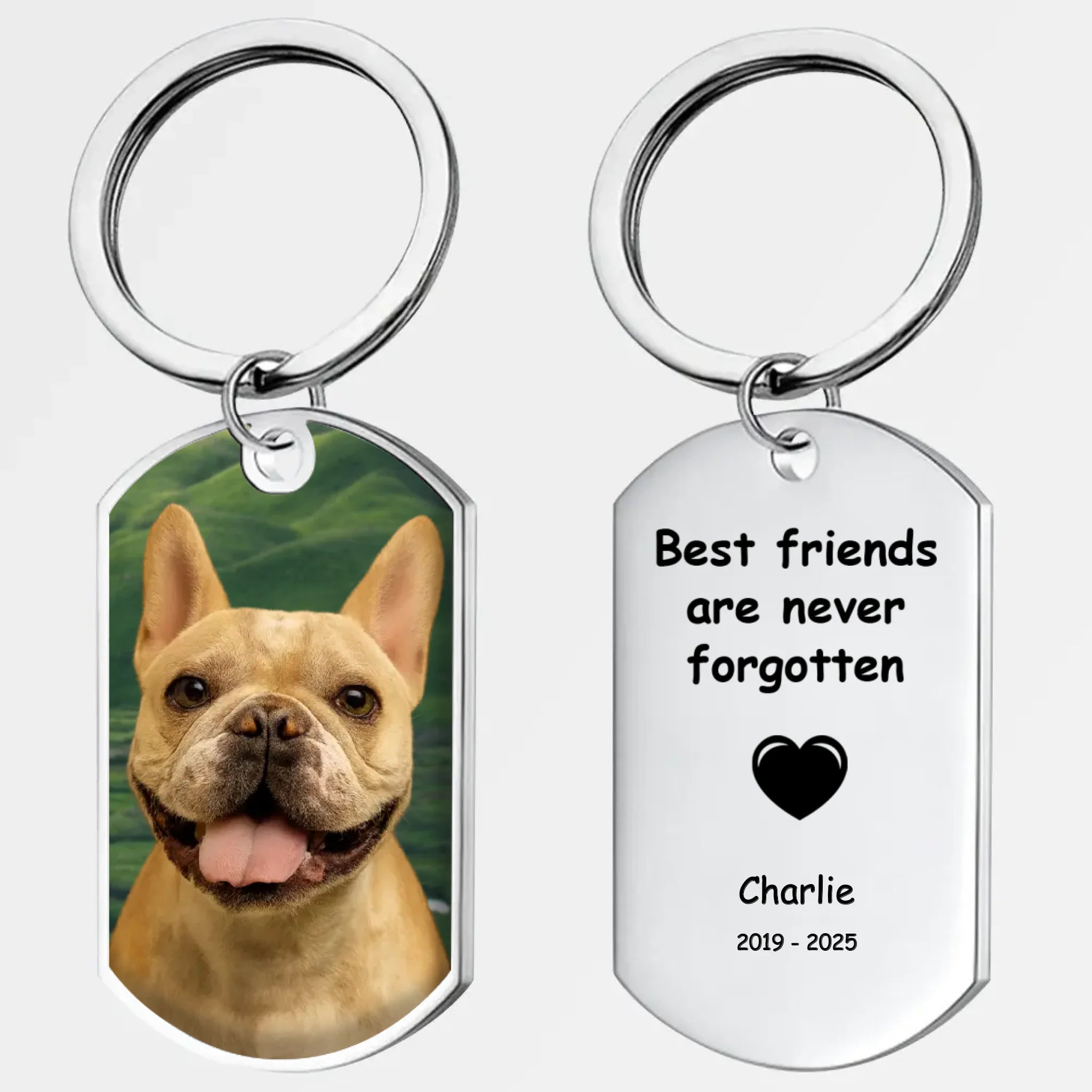 Custom Dog Memorial Keychain – Best Friends Are Never Forgotten - 89Prints