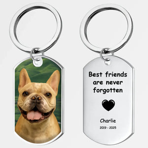 Custom Dog Memorial Keychain – Best Friends Are Never Forgotten - 89Prints